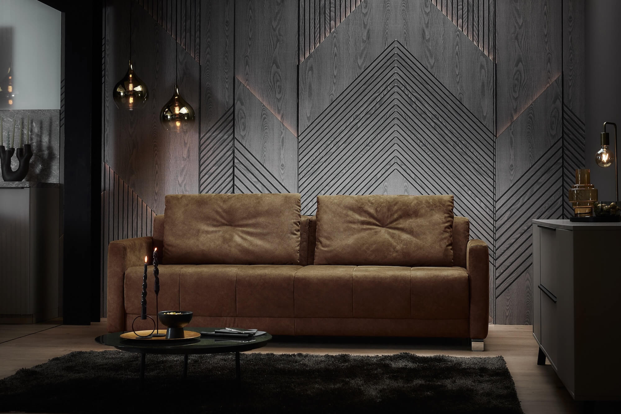 Hukla Schlafsofa modern braun