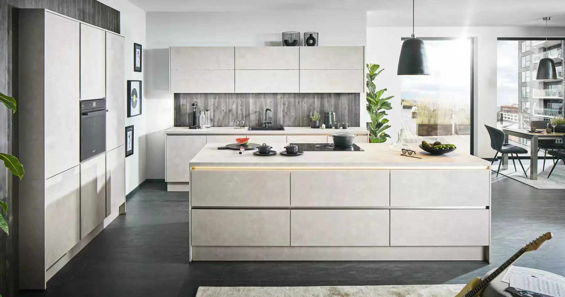 Pino-Designkueche-Beton-Sand