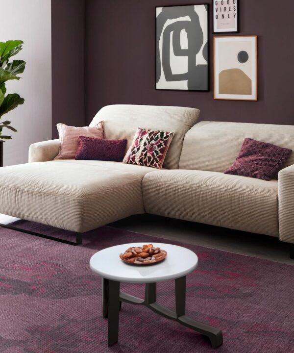 Ecksofa Boehen Cord Creme