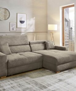 Ecksofa Derlis Cord taupe