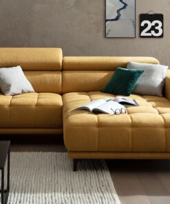 Ecksofa Drees Stoff gelb