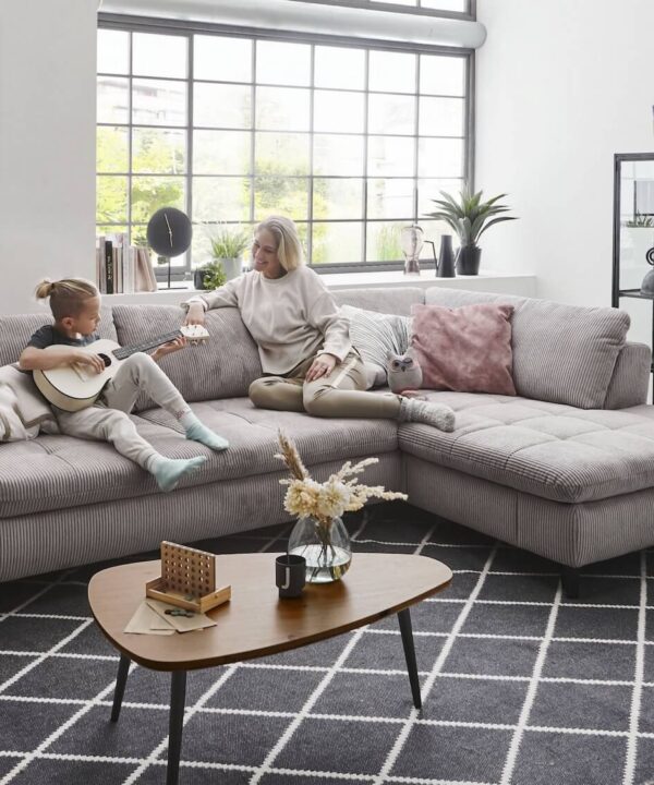 Aktionen Polstersofa Blowatz Cord sandgrau