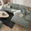 Polstersofa Rovatoa Stoff salbeigruen