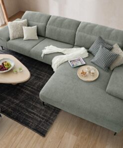 Polstersofa Rovatoa Stoff salbeigruen