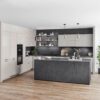 Nobilia Designkueche mit Insel Grau