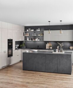 Nobilia Designkueche mit Insel Grau