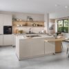 Nobilia Look Inselkueche Beige mit Tresen