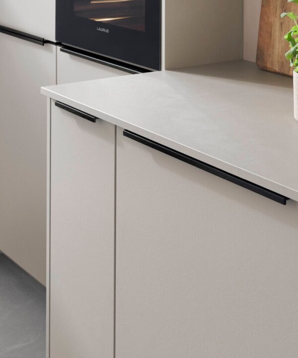 Nobilia Look Inselkueche Beige strukturiert