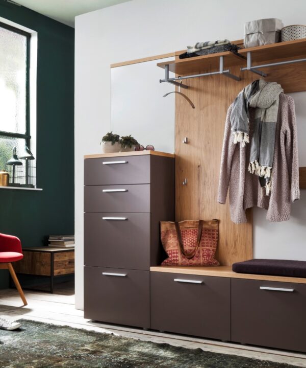 Garderobe Come-In braun Eiche