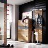 Garderobe Multicolor Una Nussbaum grau