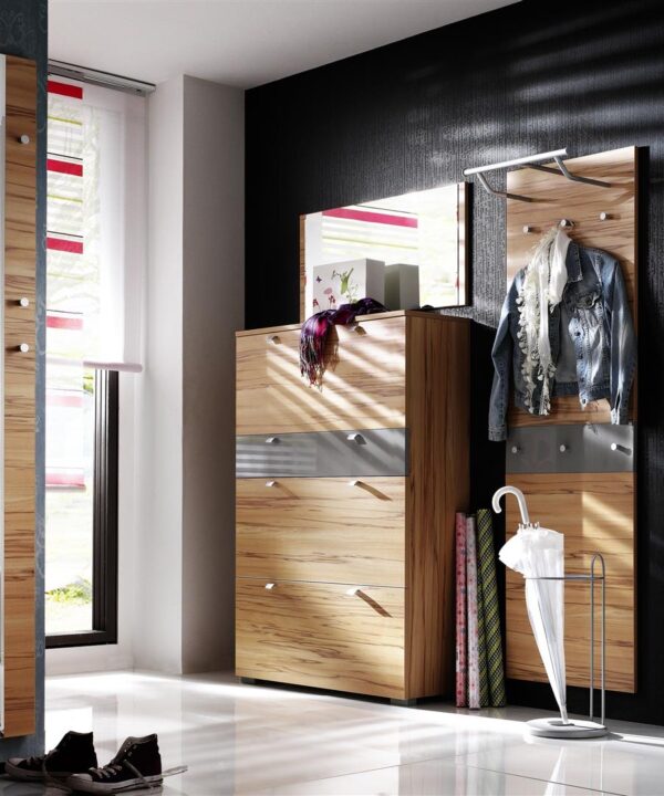 Garderobe Multicolor Una Nussbaum grau