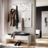 Garderobe Multicolor Una weiß Hochglanz