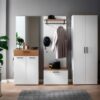 Garderobe Palma weiß Eiche