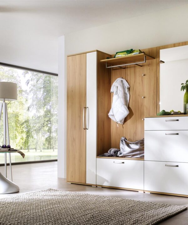 Garderobe Roubaix Eiche weiß