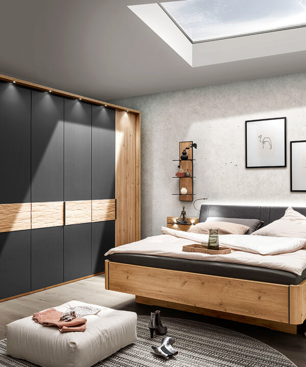 Schlafzimmer Cadiz Eiche graphit