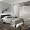 Schlafzimmer kieselgrau Glas
