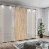 Schrank Denver champagner Glas Eiche