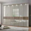 Schrank Ventura kieselgrau Glas Eiche