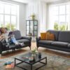 Sofagarnitur-Relaxa-Leder-grau