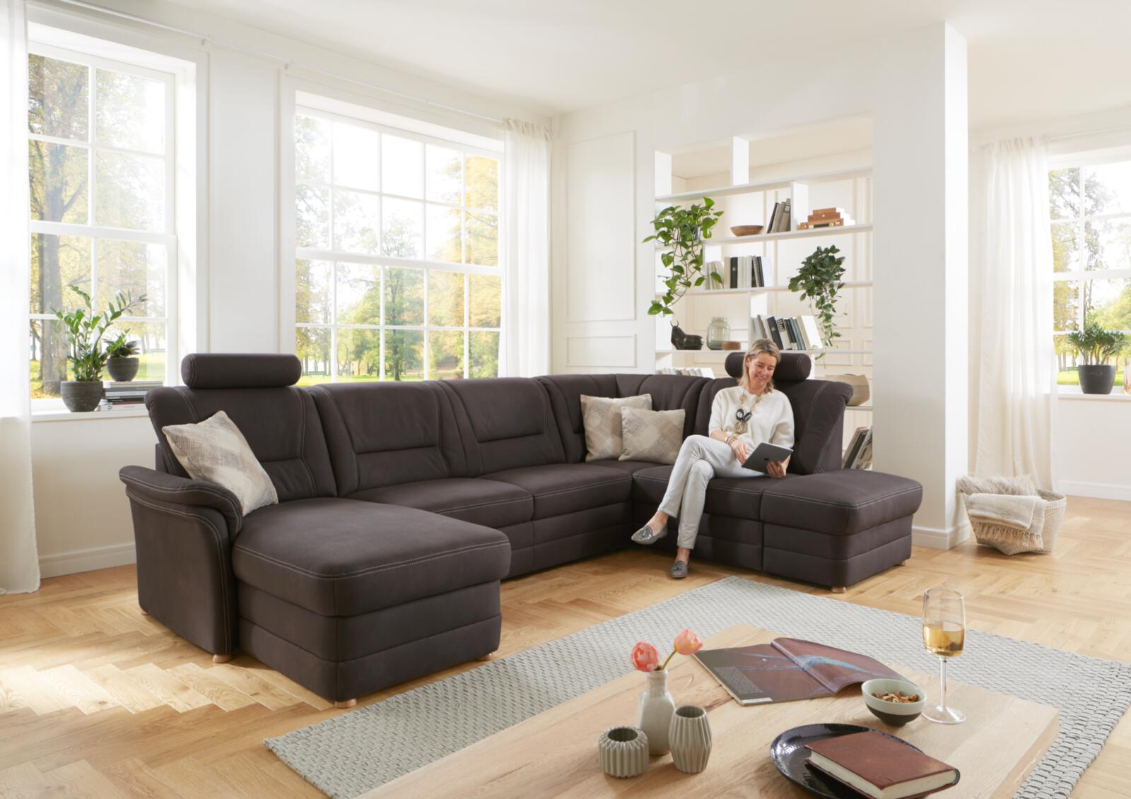 Wohnlandschaft-Glint-Stoff-braun