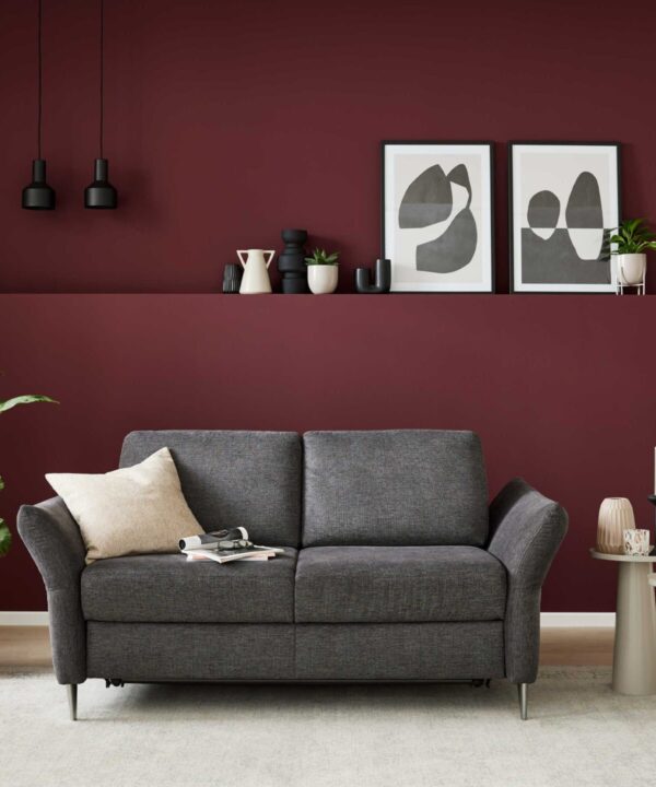 Interliving Schlafsofa Anthrazit