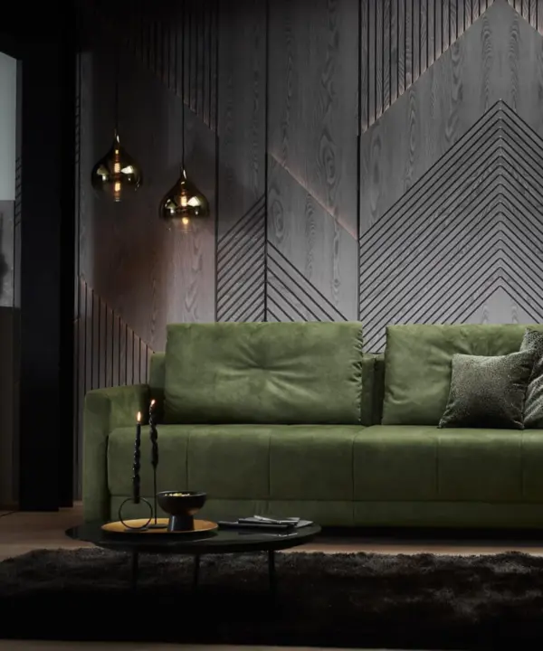 Hukla Schlafsofa dunkelgrün