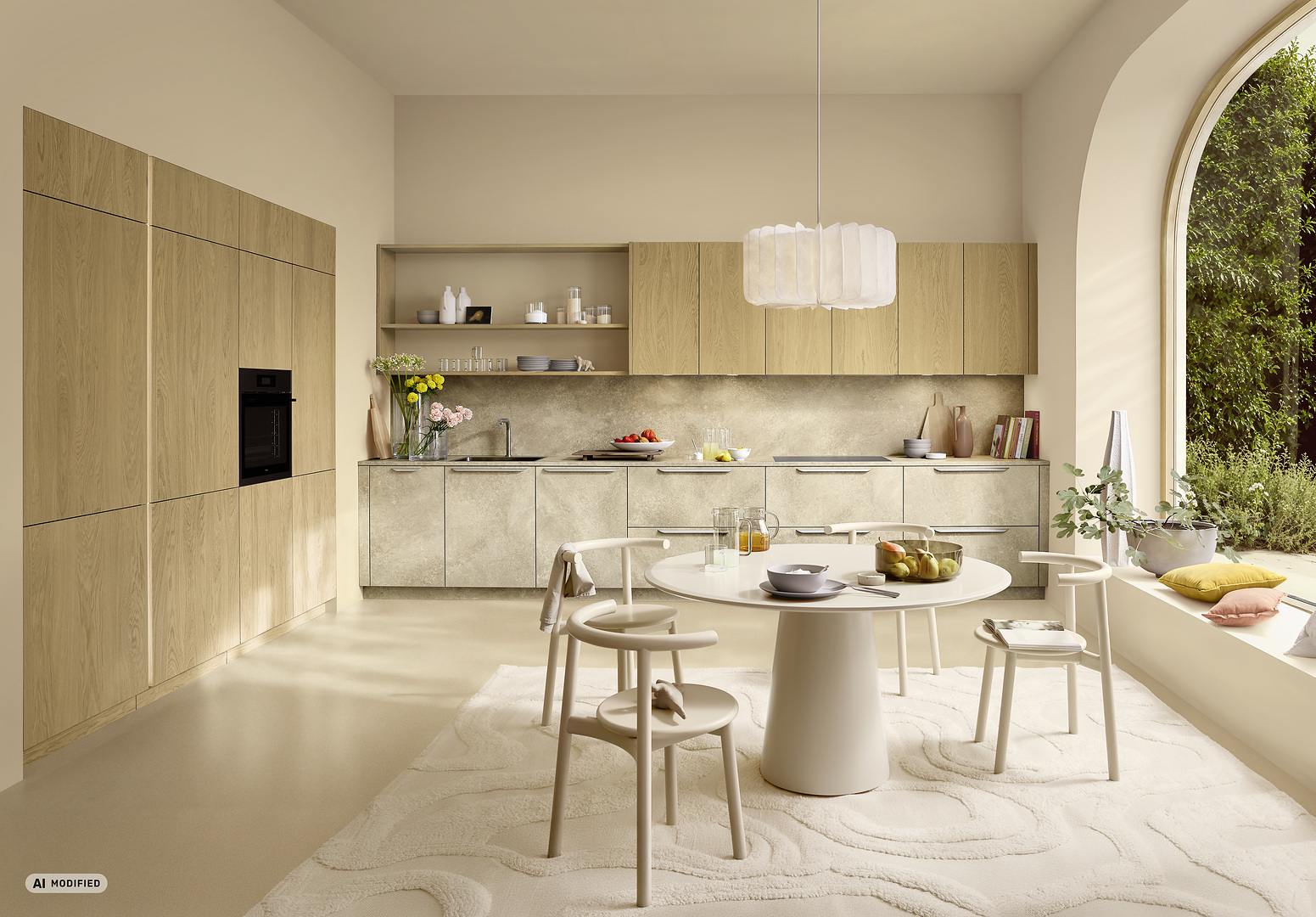Nolte Stone Küchenzeile Sandstein Creme