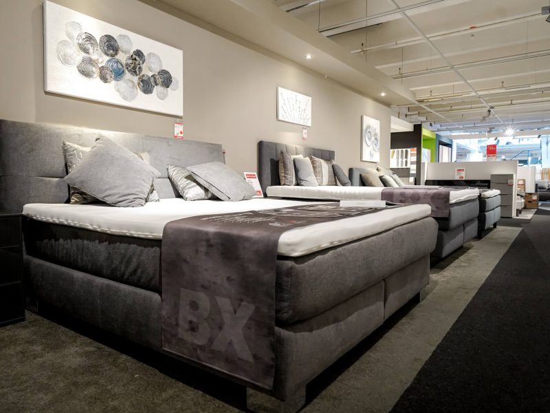 Boxspringbetten Polster modern grau
